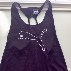 Black puma cross back workout tank